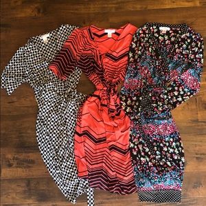 Lot of 3 maternity wrap dresses